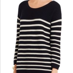 MADEWELL 100% MERINO WOOL BLACK  STRIPED SWEATER